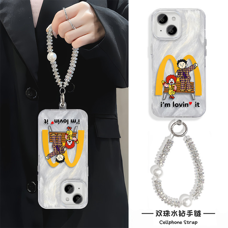 iPhone16适用硬15羽纱14plus苹果13手机壳带挂绳12ProMax高级感陈奕迅M周边OPPOReno14红米K80一加ACE5荣耀GT