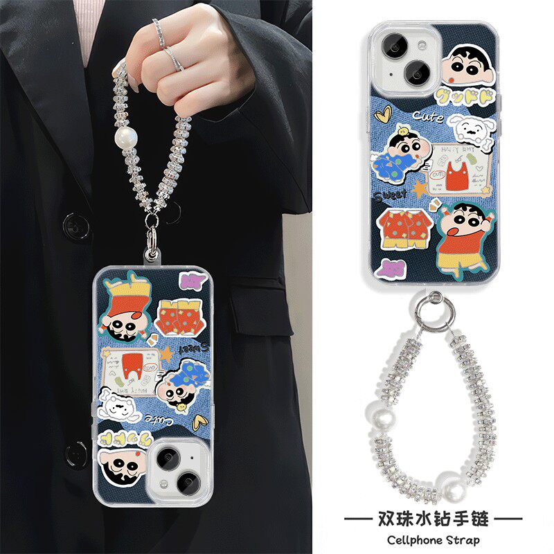 手机壳带挂绳16ProMax苹果1213适用iPhone17硬14羽纱15PLUS高颜值复古小新荣耀GTOPPOA5X红米NOTE15R一加15