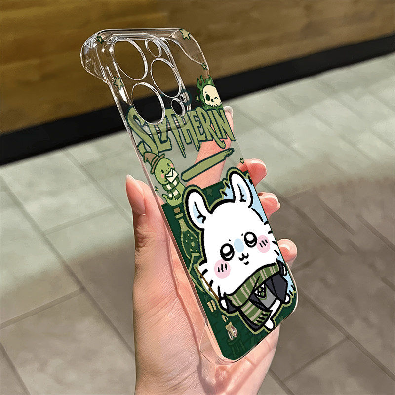 魔法莫莫咖适用iPhone12p可爱高级感红米15R硬14plus手机壳带支架苹果16e无边框13ProMax超薄小米17透明卡通