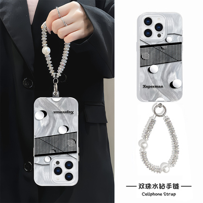 许昕superman乒乓球桌15plus手机壳带挂绳链条13潮牌Nova12羽纱iPhone16ProMax个性适用硬苹果14高级感s18pro