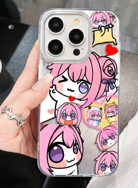 手机壳带挂绳16ProMax苹果1213适用iPhone17硬14羽纱15PLUS高颜值大眼桃乐丝华为畅享80真我NEO7VIVOS20一加