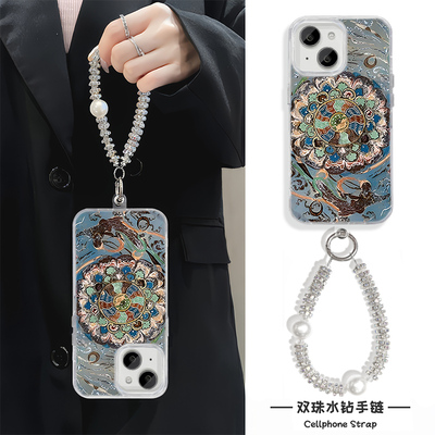 荣耀MAGIC7羽纱15ProMax创意敦煌飞天iPhone16e适用硬14plus高级感13手机壳带挂绳苹果12个性真我NEO7新款a58