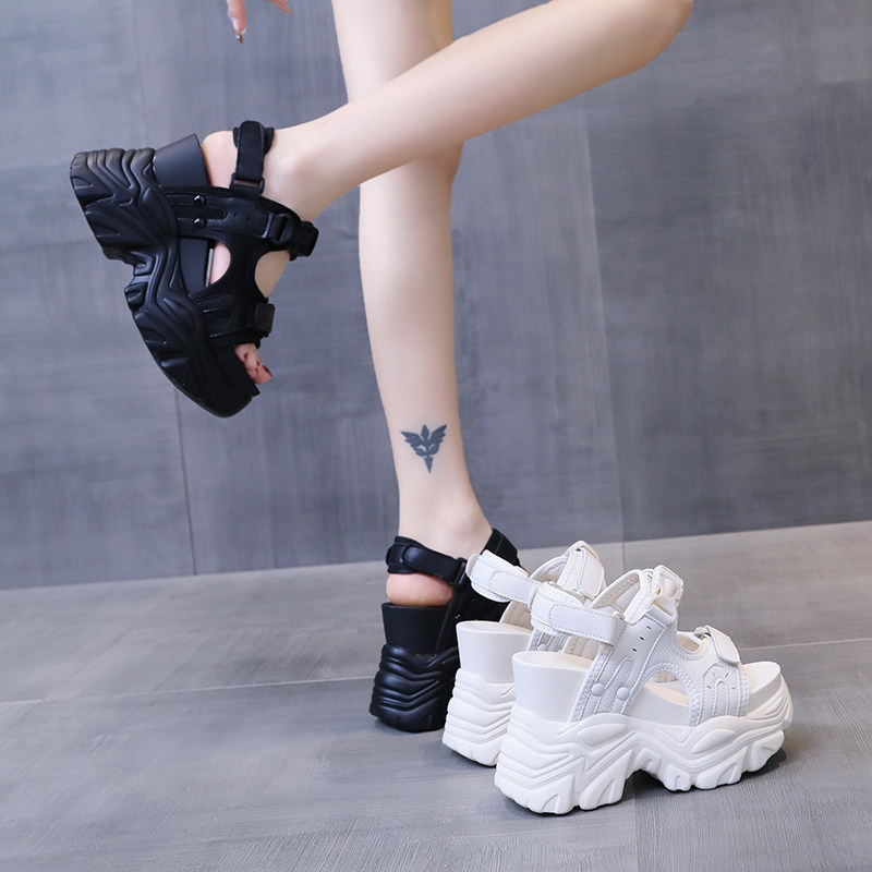 楔型凉鞋女202k3新款夏季高跟百搭仙女风时尚外穿厚底休闲沙滩鞋,女鞋,罗马凉鞋,淘宝优惠券,粉丝福利购,淘宝优惠卷