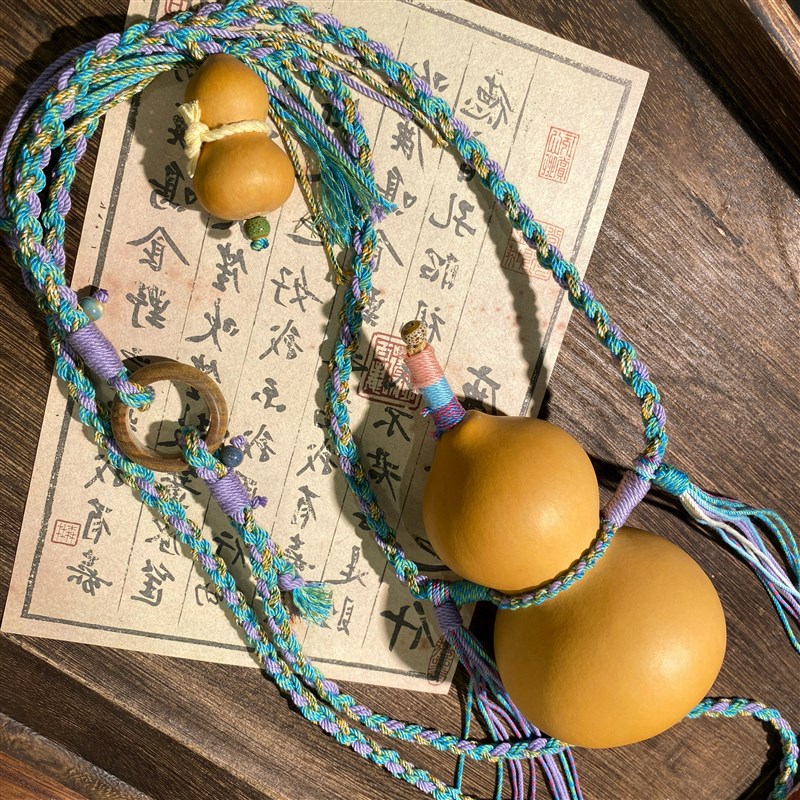 葫芦背绳水壶背带配件绳斜挎便携佩戴刻字定制钱袋W子酒葫芦背带