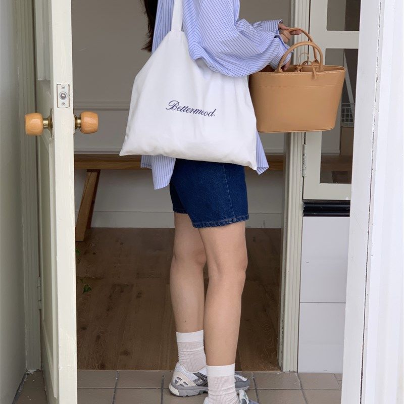 定制款~简约单肩帆布包女2024新款夏H季手提帆布袋设计感小众包包,箱包皮具/热销女包/男包,时尚帆布包,淘宝优惠券,粉丝福利购,淘宝优惠卷