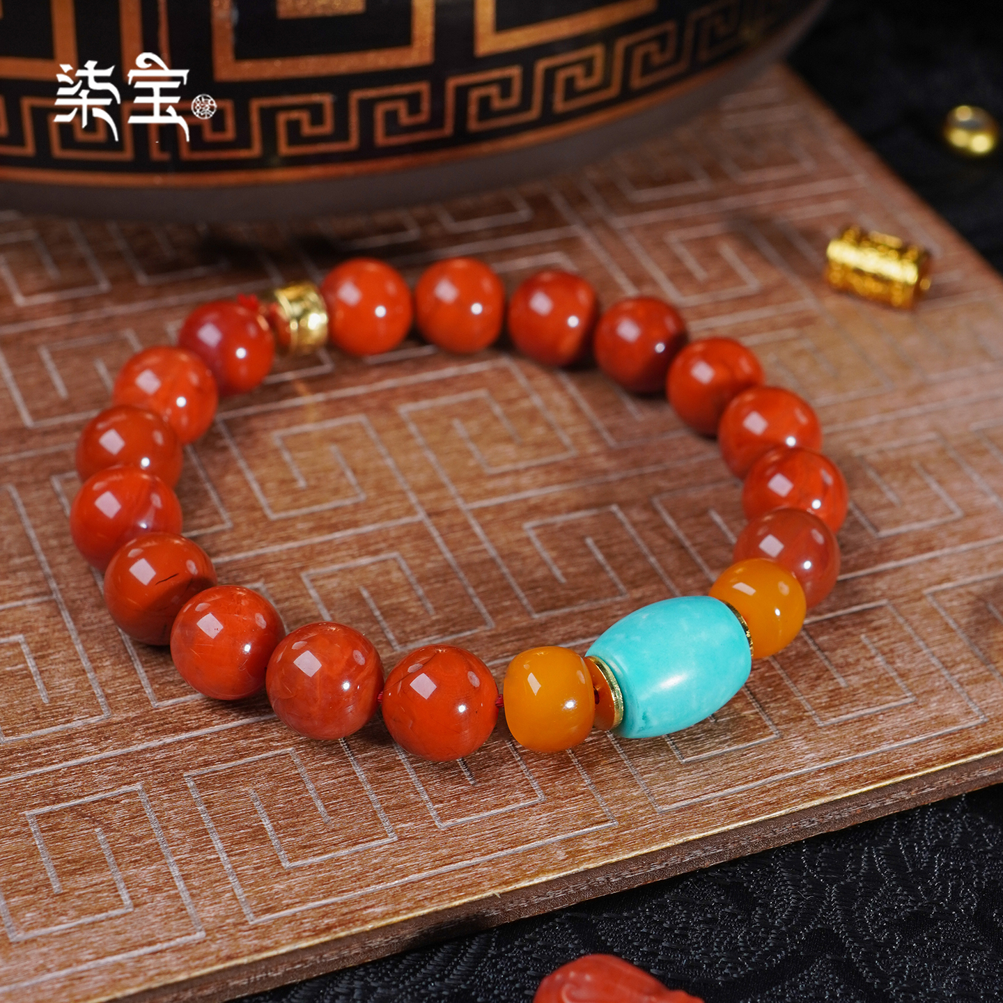 七宝缘天然南红玛瑙手串