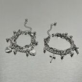 又酷又A 钛钢手链女ins小众嘻哈冷淡风复古手饰潮酷礼物配饰