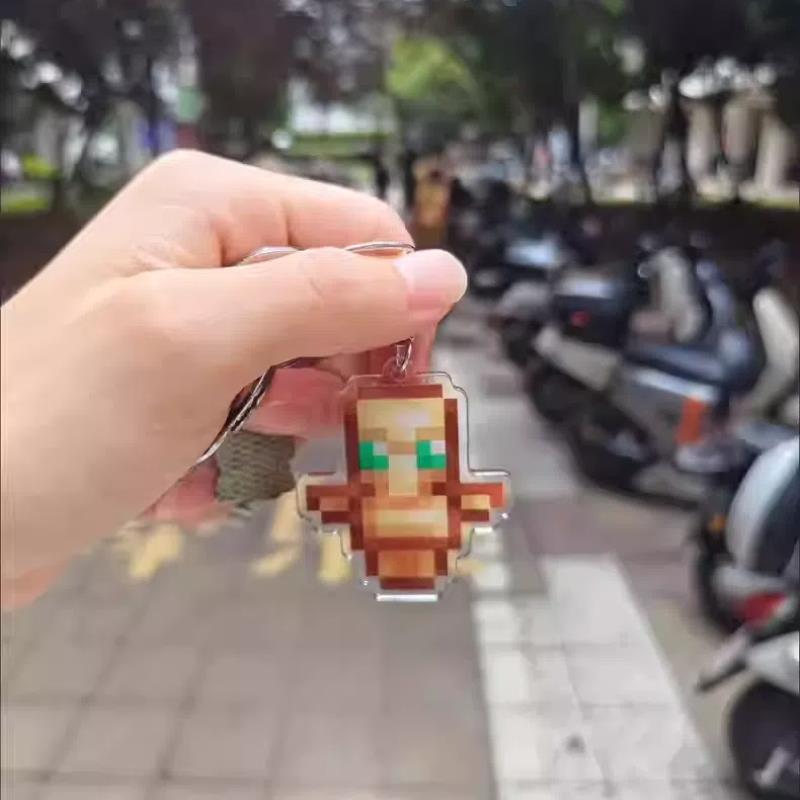 mc不死图腾挂件金属我的世界周边钥匙扣挂件亚克力汽车包包挂件