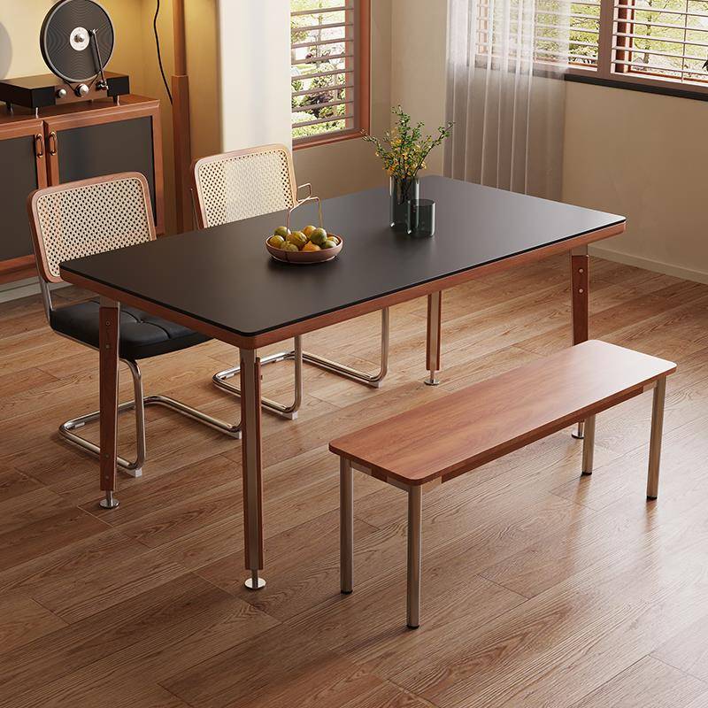 优牧住宅家具法式复古岩板餐桌 现代简约轻奢小户型餐桌 2025新款