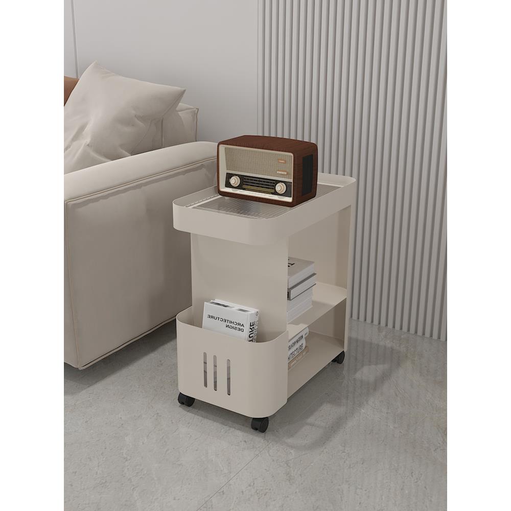 超窄铁沙发边桌小咖啡桌家庭客厅Normcore角桌可移动床边储物架侧