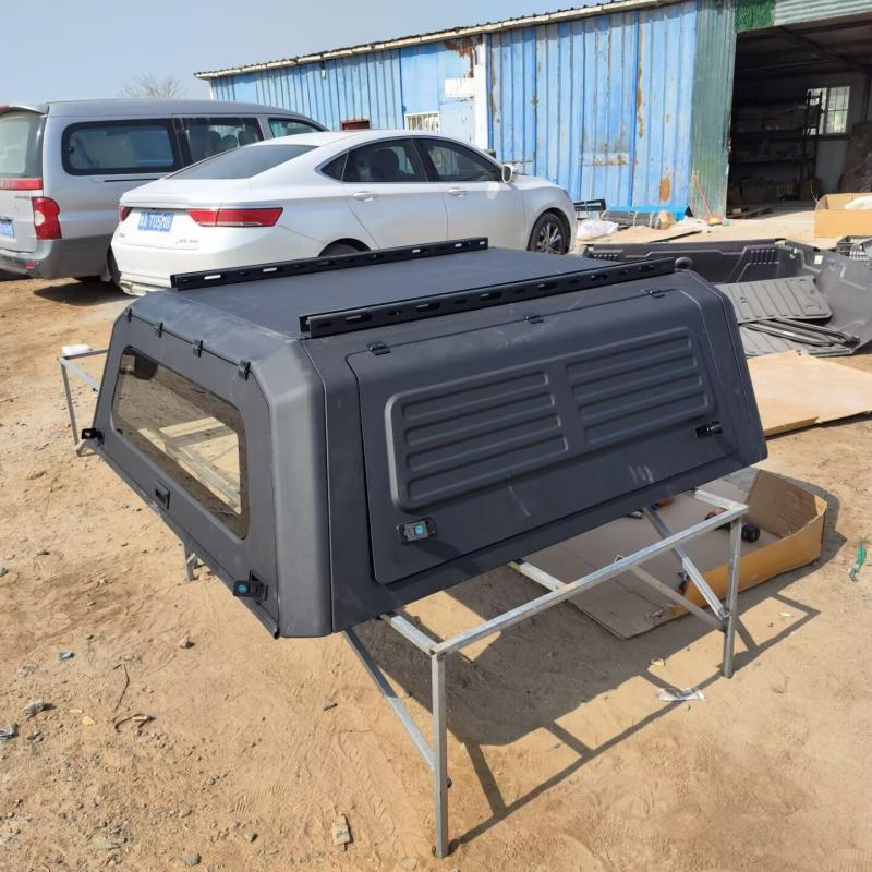 皮卡车改装三开门锰钢后盖全冲压电泳后箱盖尾盖防雨棚顶部可承重