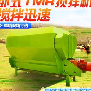 养殖场全日粮制备机12立方饲草料混合机养牛场碎草料搅草机