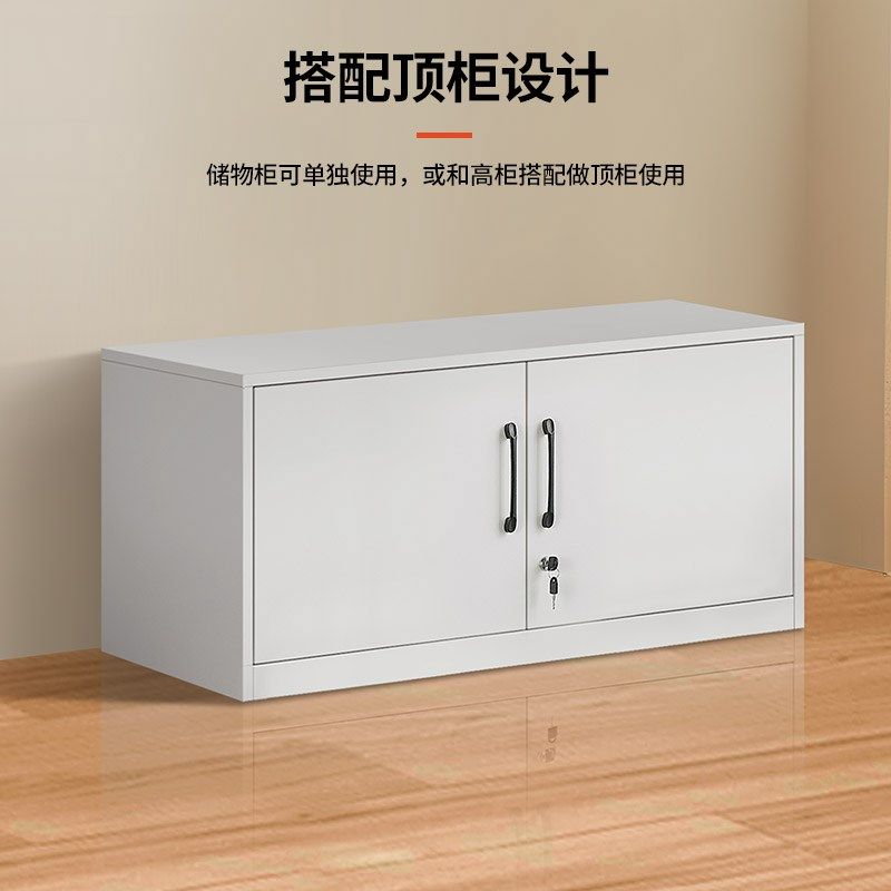 顶柜阳台柜配套顶柜带q锁铁皮收纳置物柜斗柜小柜子大容量对开门