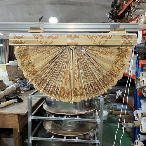 金丝扇形百o叶升降拉卷帘欧式