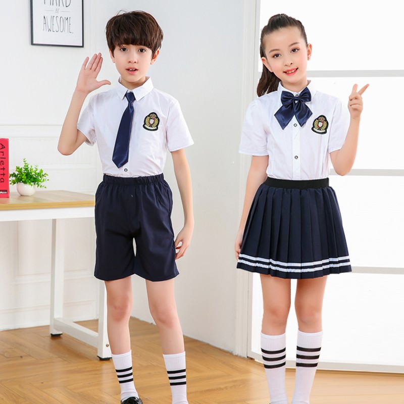 中小学生大合唱团表演服装儿童演出服红诗朗诵歌咏比赛英伦毕业照