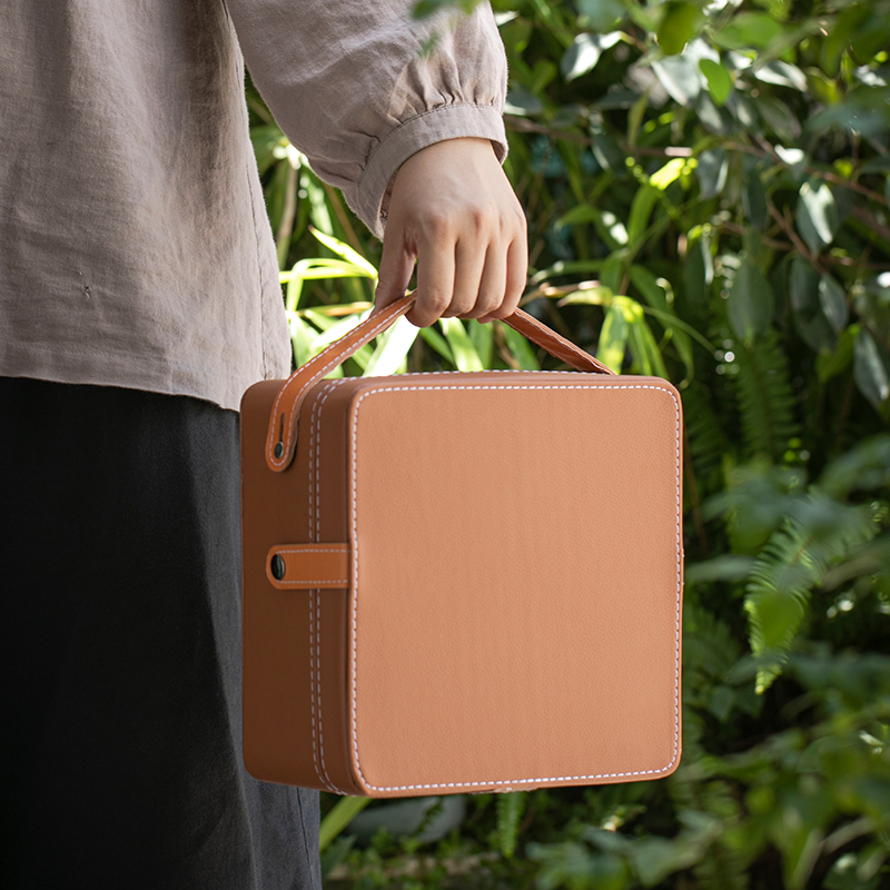 德化白瓷功夫旅行茶具茶盘套装家用盖碗泡茶杯储水盘陶瓷logo定制