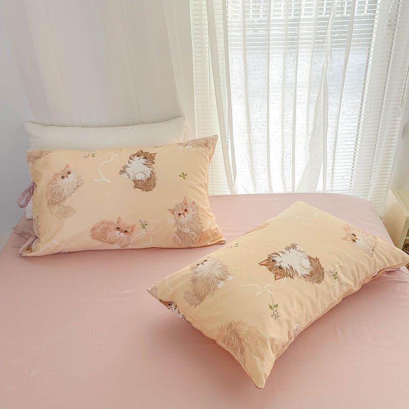 泰迪猫 lolita仙女风公主猫咪全棉枕套枕巾枕罩单人单只亲肤舒服,床上用品,枕套,淘宝优惠券,粉丝福利购,淘宝优惠卷