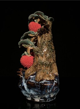 石湾公仔陶瓷满堂红摆件玄关客厅电视柜荔枝装饰品乔迁新居送礼品