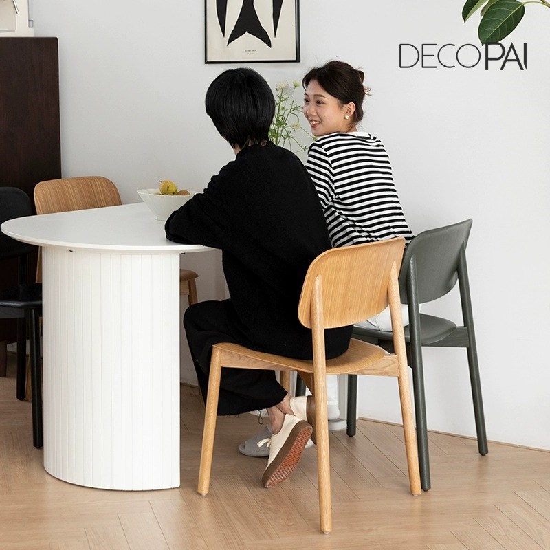 霍客森北欧复古简约实木餐椅家用餐厅酒店木质椅子休闲靠背洽谈椅