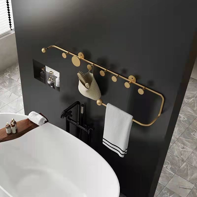 北欧衣帽架卧室衣架墙上装饰卫生间壁挂玄关衣帽间进门挂衣架免钉