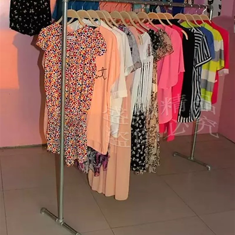 服装店单杠展示架水管落地架家用可拆卸晾晒衣架简易摆摊夜市货架