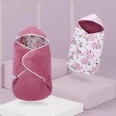 新生婴儿加厚提篮襁褓包被秋冬夹棉襁褓巾婴儿车睡袋带帽外出抱被