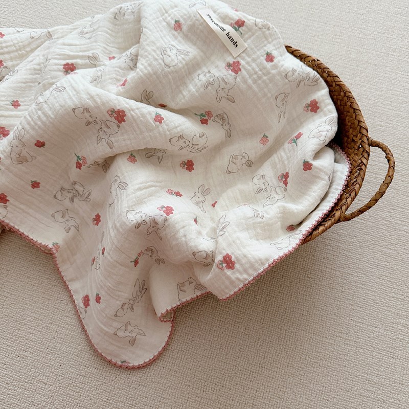 新生儿浴巾纯棉婴儿4层纱布洗澡包被包单春夏超软a类母婴级盖巾薄