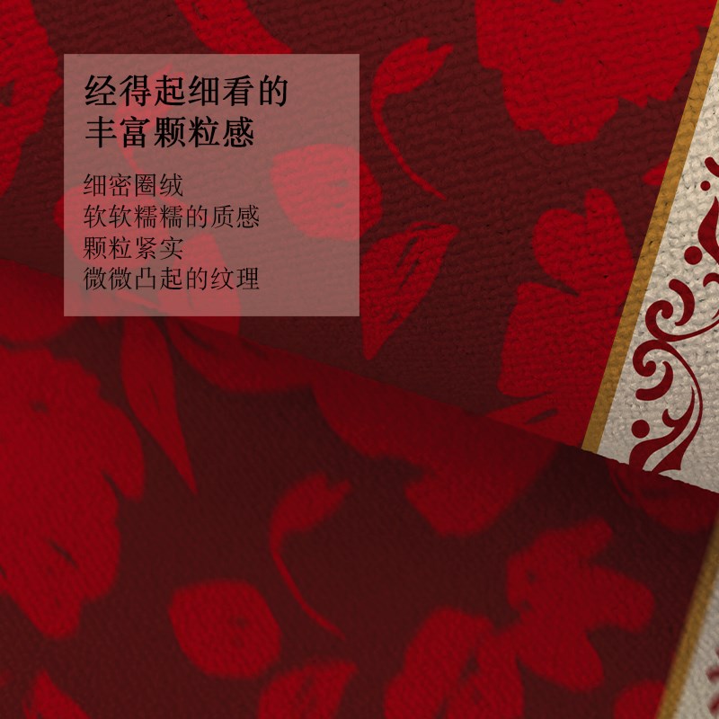 入户门地垫高级感红色进门门口脚垫家用喜庆防滑耐脏免洗玄关地毯