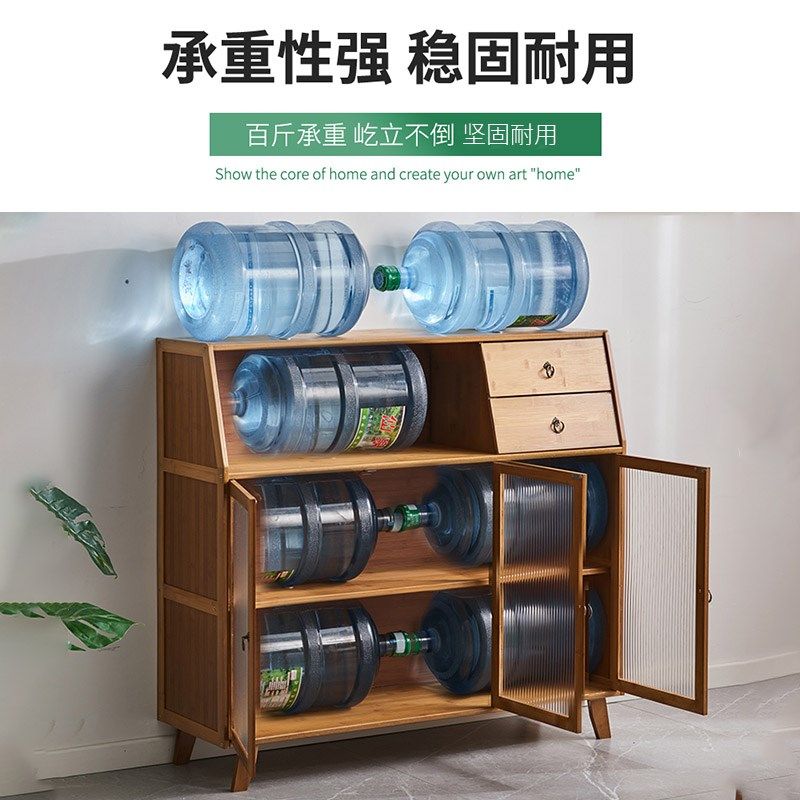 餐边柜厨房靠墙一体储物柜家用小型窄柜简易橱柜客厅非实木茶水柜