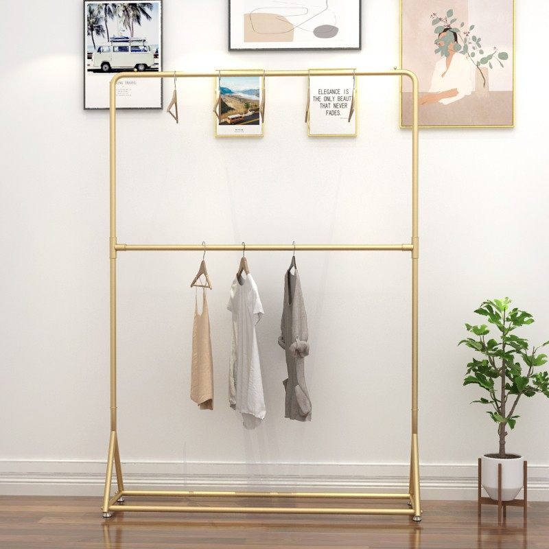 双层可升降调节服装架童装店展示架服装店金色挂衣杆男女装店衣架,商业/办公家具,服装展示架,淘宝优惠券,粉丝福利购,淘宝优惠卷