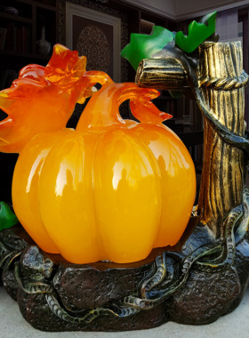 创意南瓜招财摆件家居装饰品客厅桌面玄关工艺品酒柜乔迁新居礼品