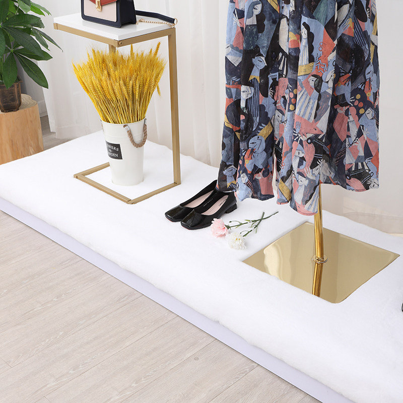 长毛绒模特台地垫展台毛毛装饰鞋店柜台垫子仿羊毛服装店橱窗地毯,居家布艺,地毯,淘宝优惠券,粉丝福利购,淘宝优惠卷