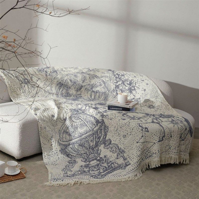 四层纱布盖毯全棉毛巾被沙发巾时E尚个性星空马流苏柔软休闲毯,床上用品,休闲毯/毛毯/绒毯,淘宝优惠券,粉丝福利购,淘宝优惠卷