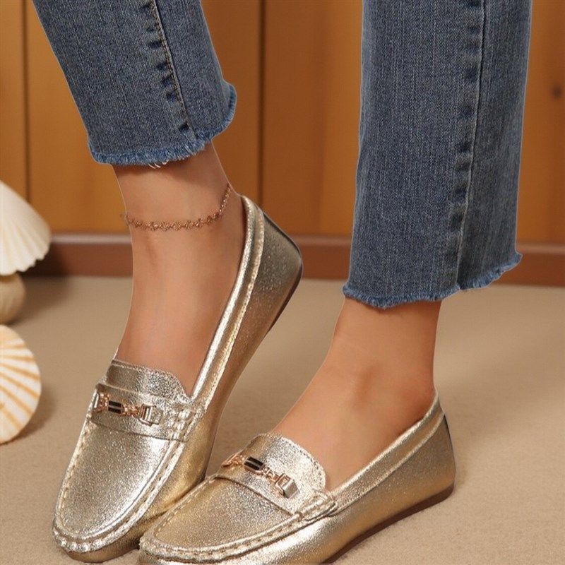 2025新款秋季单鞋女士时尚y洋气软底妈妈鞋一脚蹬懒人鞋豆豆鞋,女鞋,乐福鞋（豆豆鞋）,淘宝优惠券,粉丝福利购,淘宝优惠卷