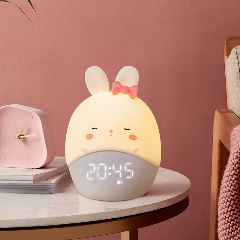闹钟儿童女孩女生可爱智能定时充电款网J红卡通卧室桌面学生高颜