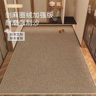 仿剑麻地毯门垫进门大门口玄关脚T垫客厅地毯可裁 入户门地垫日式