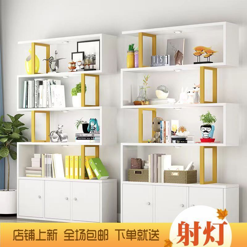 美容院化妆品展示柜超市货架x货柜现代简约美甲产品陈列柜展架带
