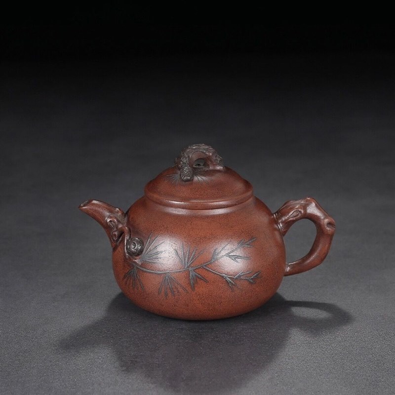 马来西亚回流老紫砂壶宜兴老壶 徐汉棠H全手工制作 松针壶仿古茶