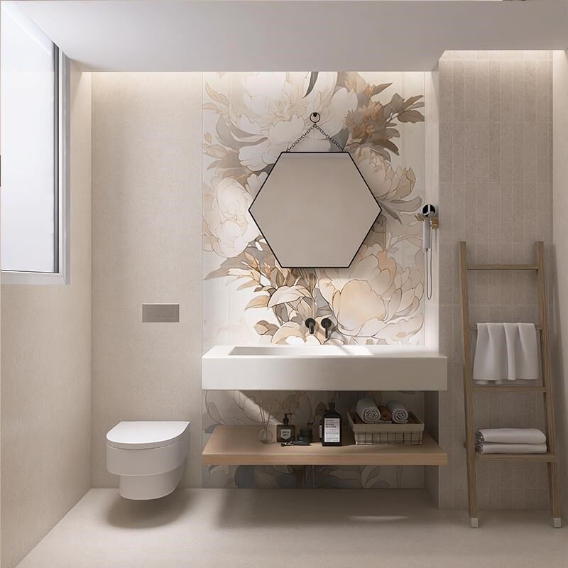 现代简约玄关花砖全瓷花片阳台洗手间墙砖走廊背景墙6W00x1200