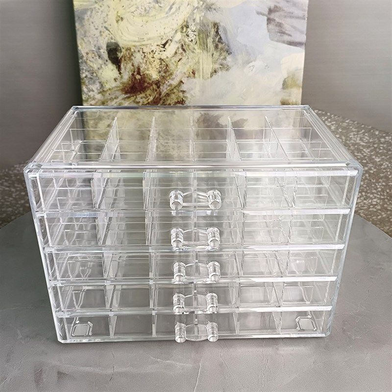 桌面亚克力透明五层抽屉120格固定式收纳盒饰品耳钉配饰整理盒,机械设备,其他机械设备,淘宝优惠券,粉丝福利购,淘宝优惠卷