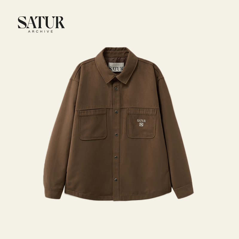SATUR ARCHIVE秋季新品经典工装宽松外套基础款夹克外套