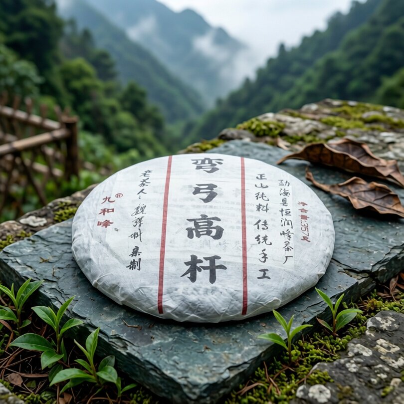 九和峰2015弯弓高杆普洱生茶357g