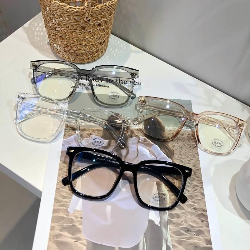 Light Frame Antim Blue Glasses Transparent Black Optical Gla