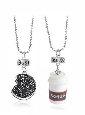 Couple Pendant Nencklace 2Pcs Friendship Jewelry for ladies