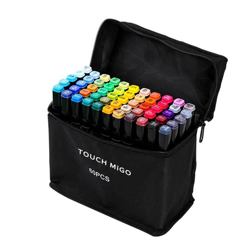 24/30/60/80 Color Art Markers PCen Set Double Headed Sketch1
