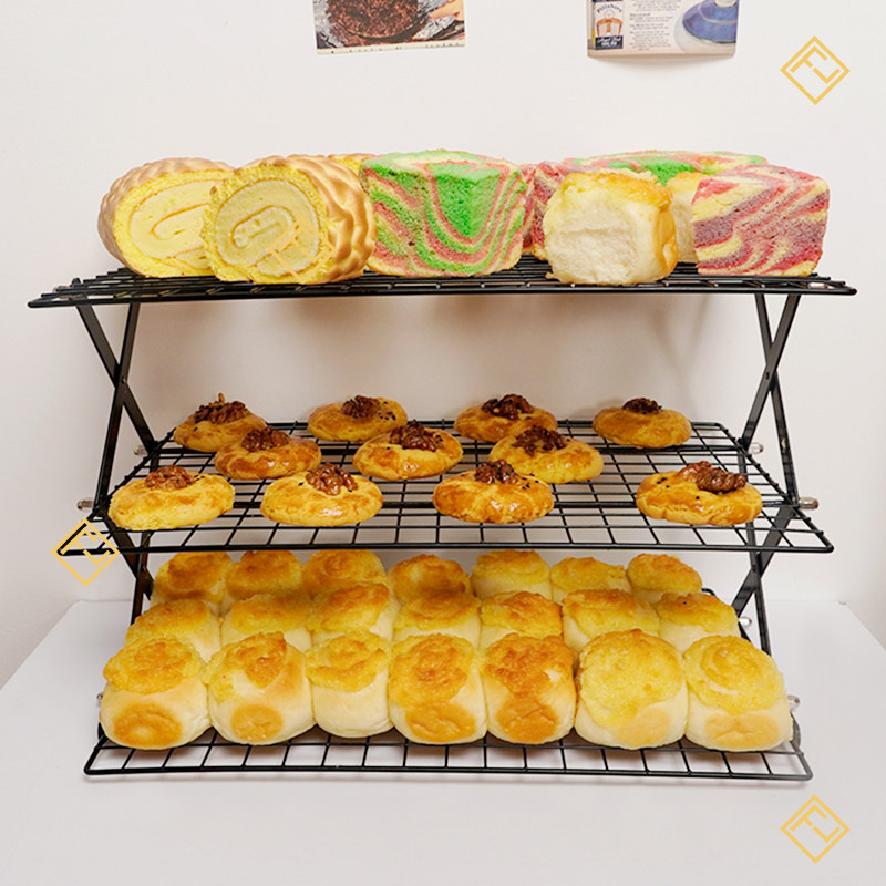 烘焙冷却架吐司面包戚风蛋糕月饼点心饼干晾架多层可折叠晾网家用