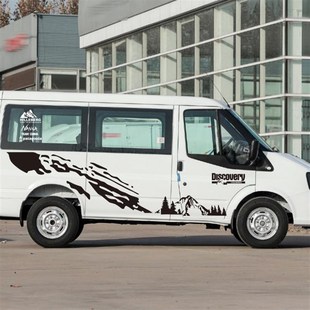 适用江铃福顺全顺改装个性露营车拉花 福特福睿斯越野车身贴纸