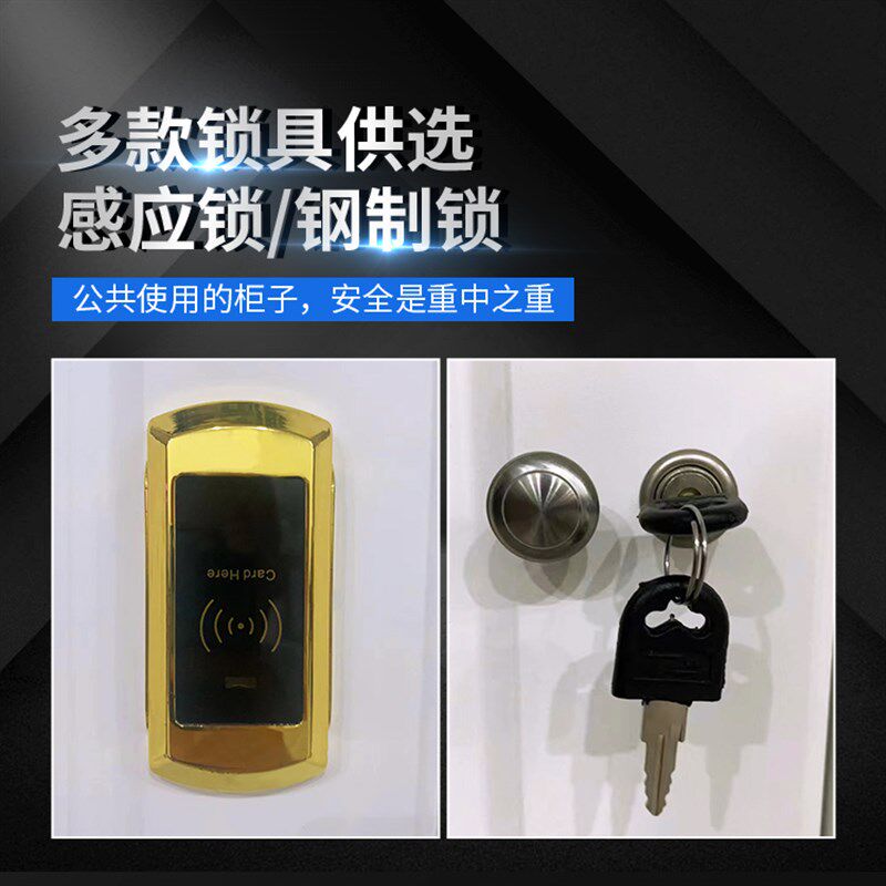 美发店更衣柜木质美容院顾客寄存包柜发廊储物柜产品收纳展示柜子