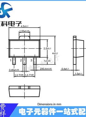 三极管2SD2098 SOT-89贴片封装 丝印DJRW NPN晶体管 全新现货