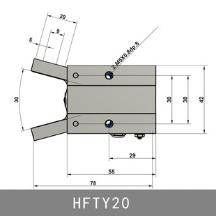 亚德客型气动手指气缸机械夹HFTY/HFY10/HFY16/HFY20/25/32/HFY6